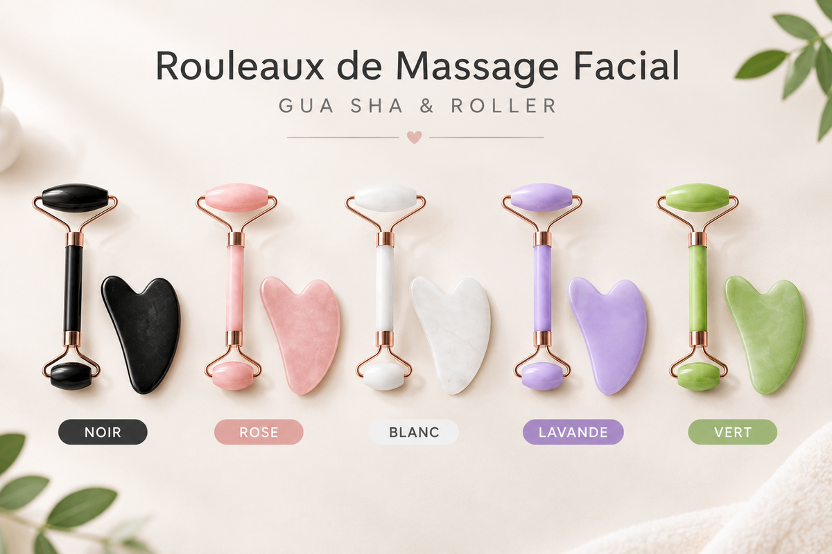 Rouleau de Massage Faciale – Gua Sha & Roller
